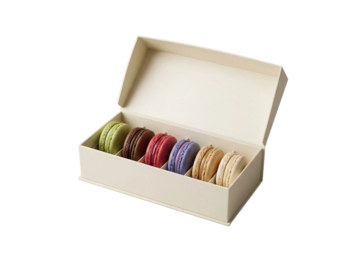 Konfektory Macaron-Geschenkbox mit sechs Sorten