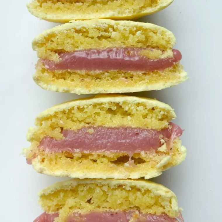 Erdbeer-Preiselbeere Macaron