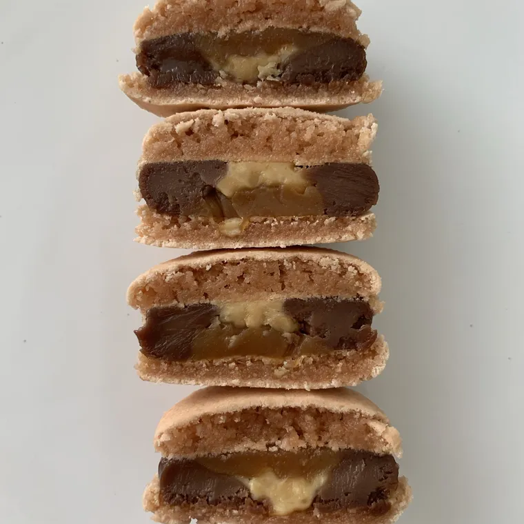 Schoko-Banane Macaron